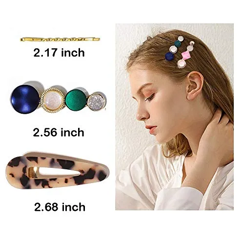 15 Pcs Pearl Hair Clip for Women Acrylic Hair Clips Handmade Pearl Hair Pins for Girls Hair Barrettes for Women Fashion Hair Accessories for Party Wedding gift for Christmas birthday holiday Seasons