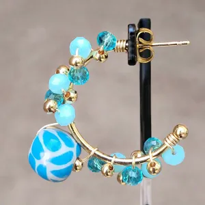 Aqua Luna Talavera earrings