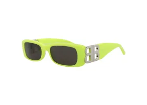 Balenciaga Square Rectangle Sunglasses Yellow/Silver/Grey