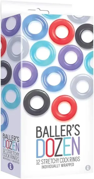 Baller's Dozen: 12-Piece Beaded Cock Ring Set - Boost Your Performance & Pleasure!