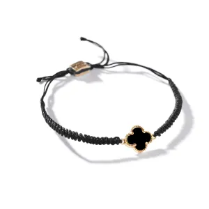 Black Clover Cord Bracelet