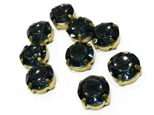 Blue Opal Circular Resin Stones with Catcher (10 mm)
