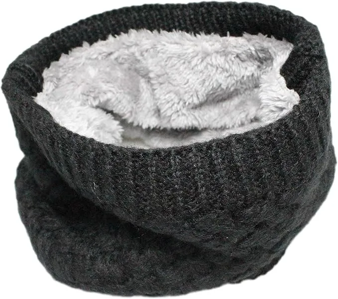 Colourful Baby World Kids Boys Girls Winter Fleece Lined Infinity Loop Scarf Neck Warmer