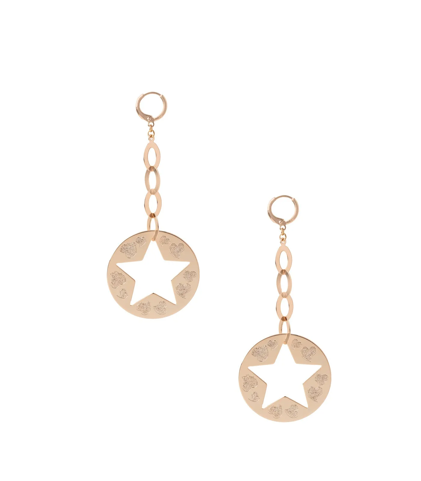 Dangling Star Earrings (Brass)