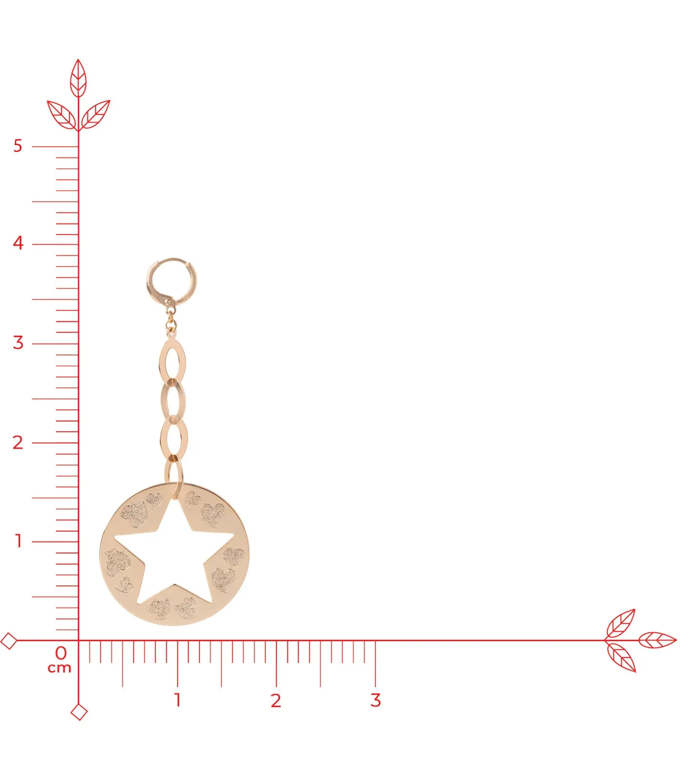 Dangling Star Earrings (Brass)