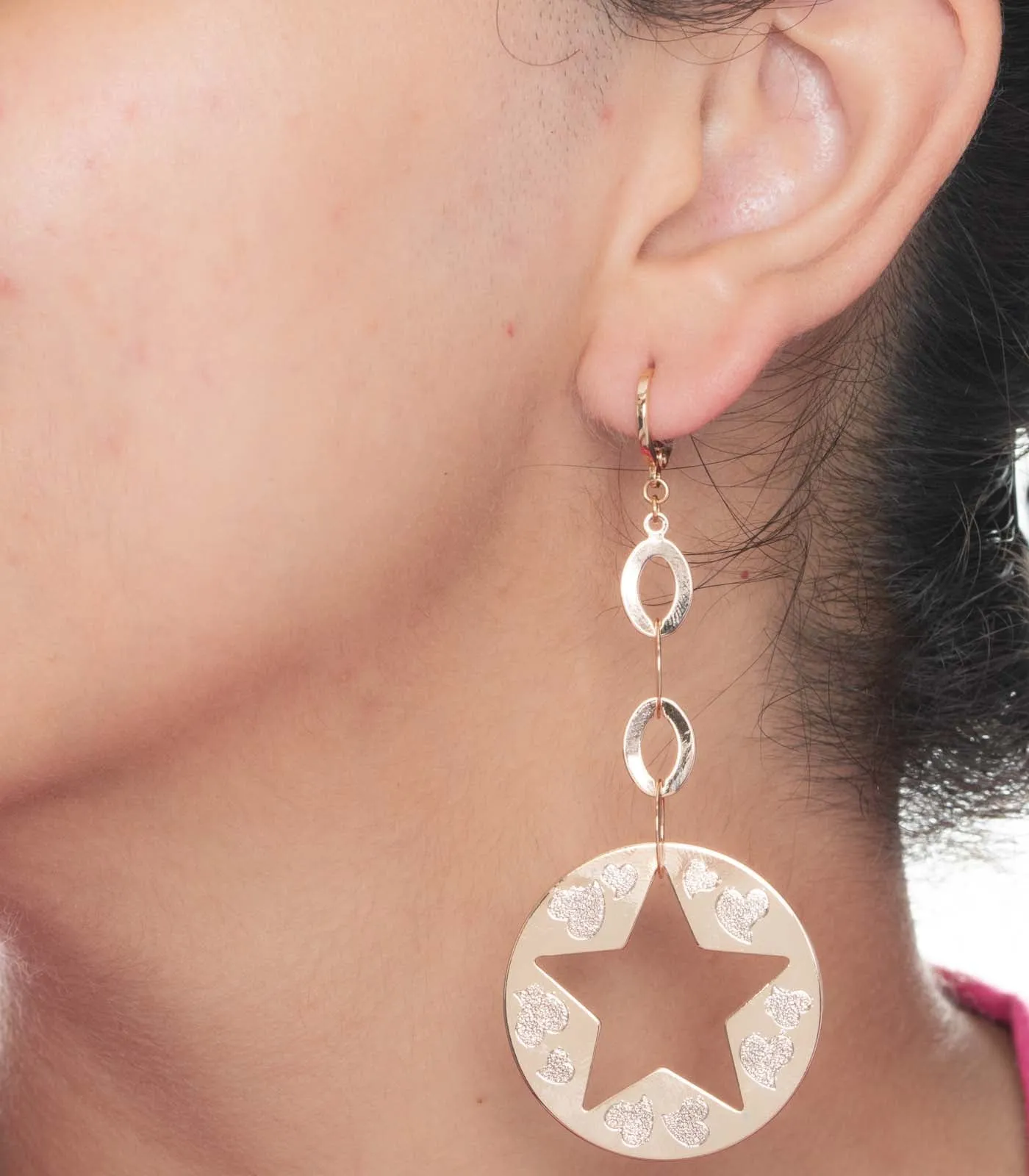 Dangling Star Earrings (Brass)