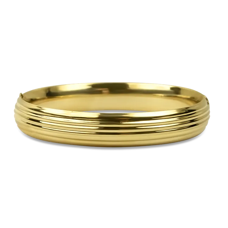 Estate 14K Yellow Hinged Bangle Bracelet
