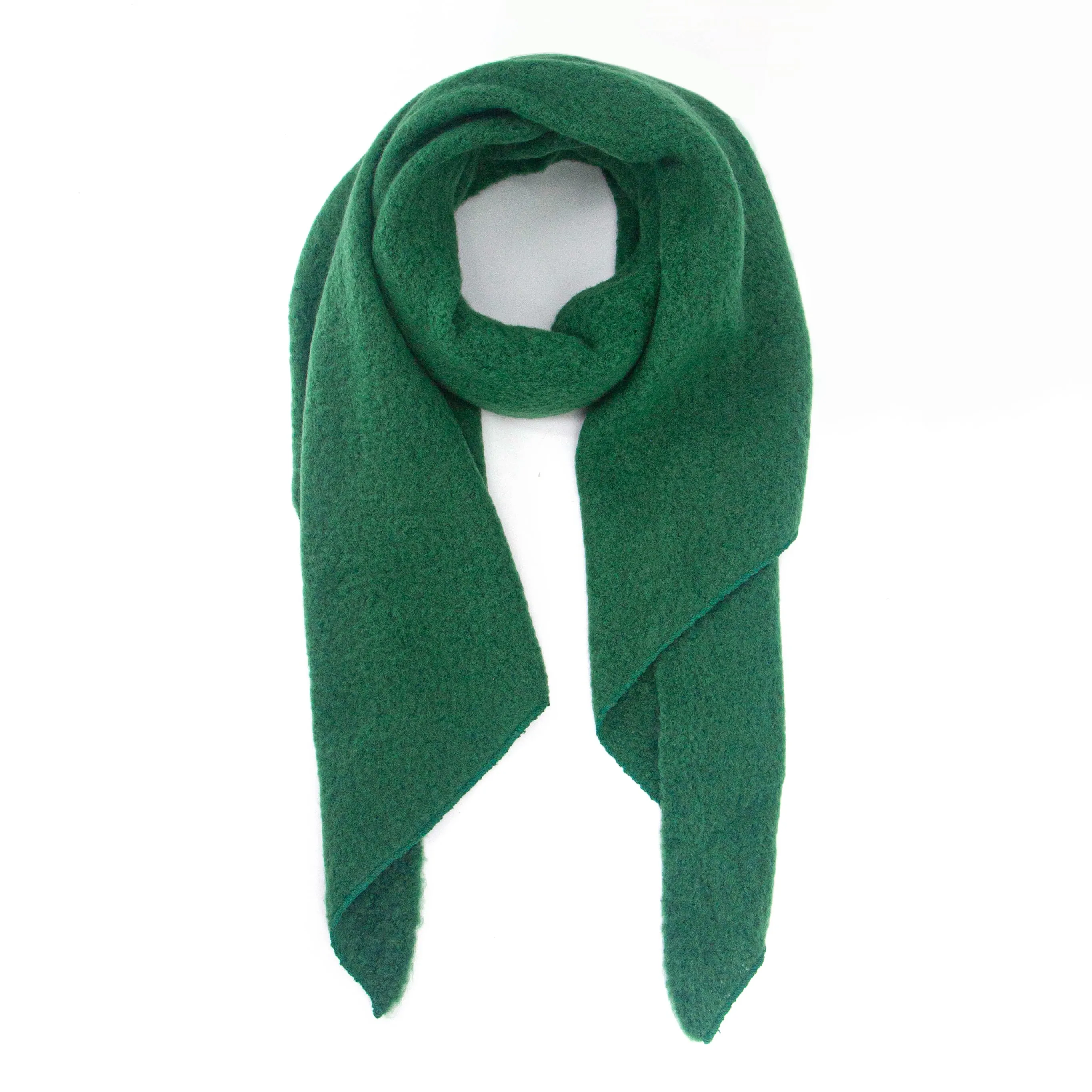 Evie Heavyweight Asymmetric Scarf - Green