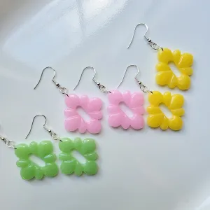 Fleur Earrings in romantic gel colors