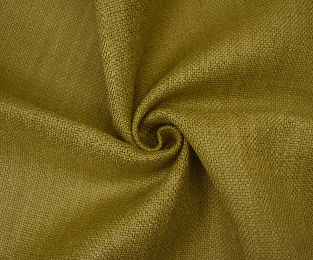 Green Moygashel Solid Woven Irish Linen Home Decorating Fabric