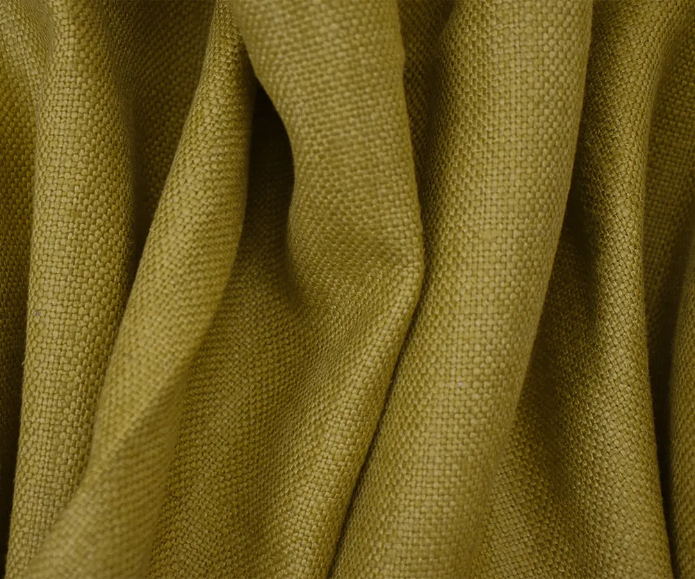 Green Moygashel Solid Woven Irish Linen Home Decorating Fabric