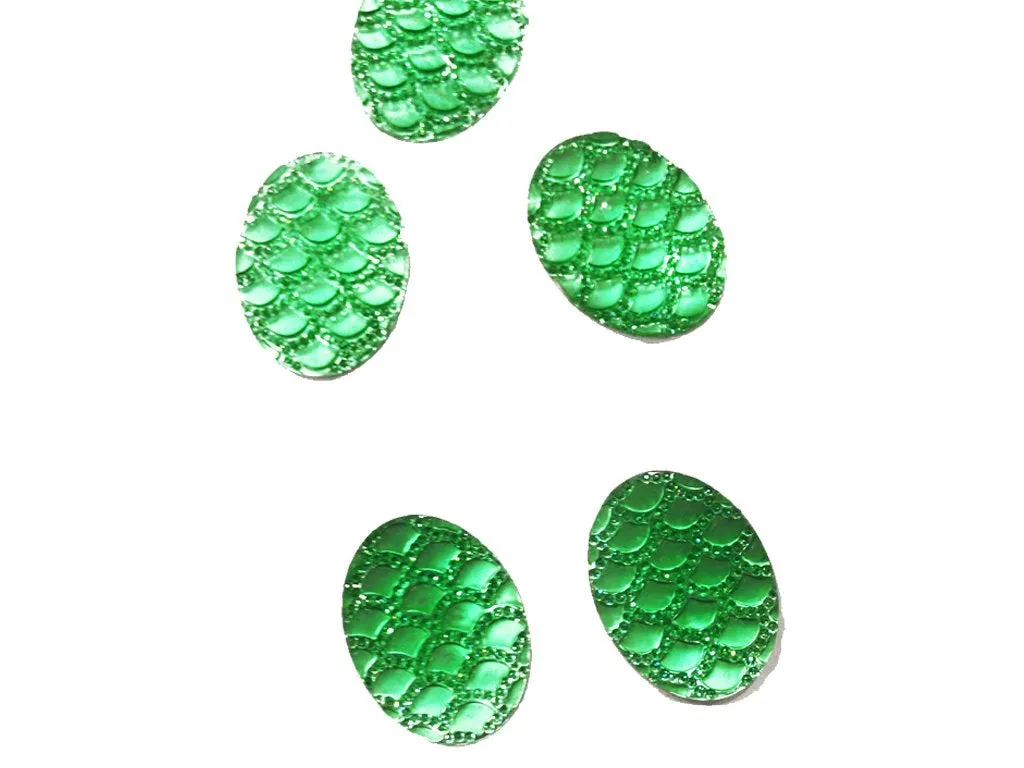 Green Oval Resin Stones (30x40 mm)