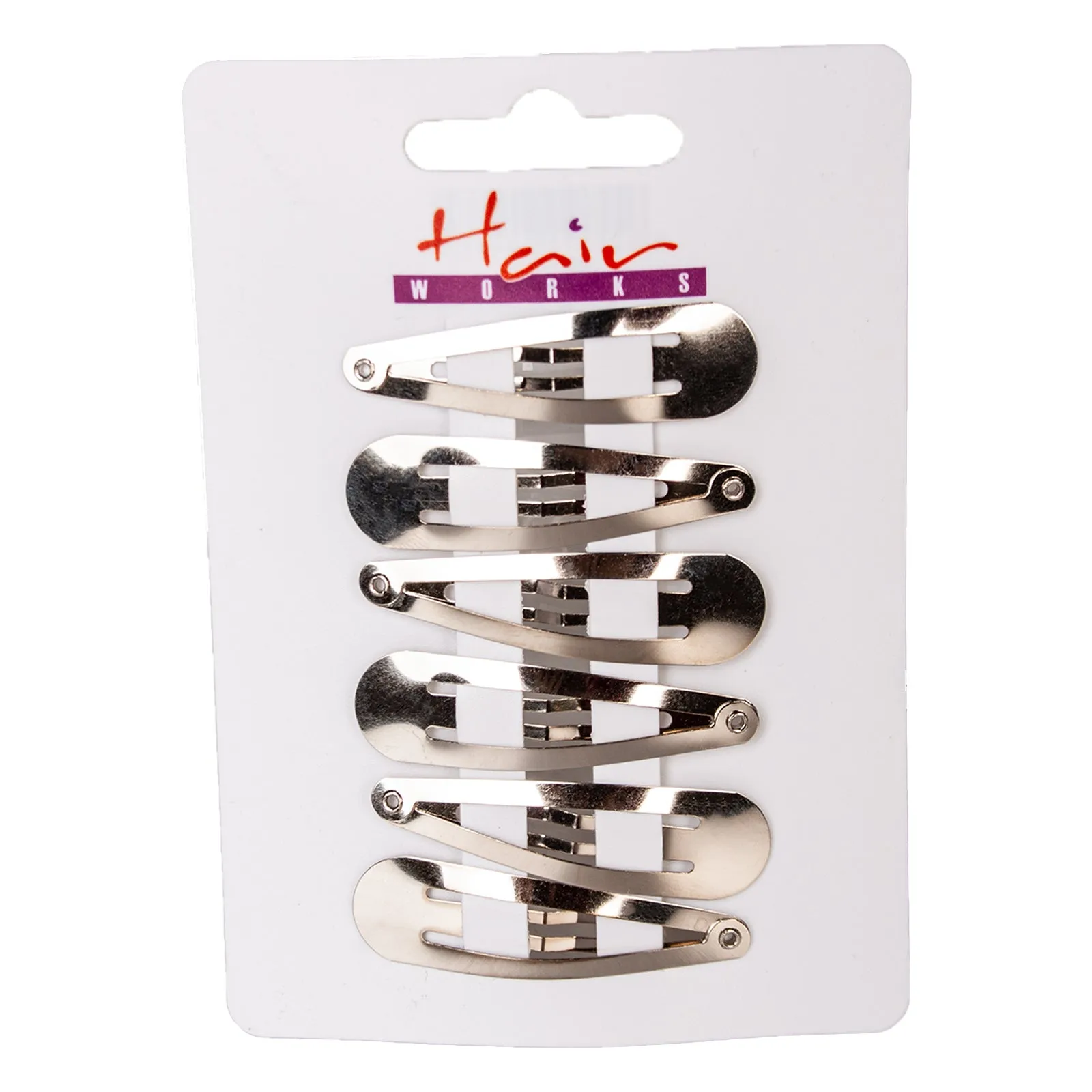 Hair Works Sleepies Clips 6pk - Silver