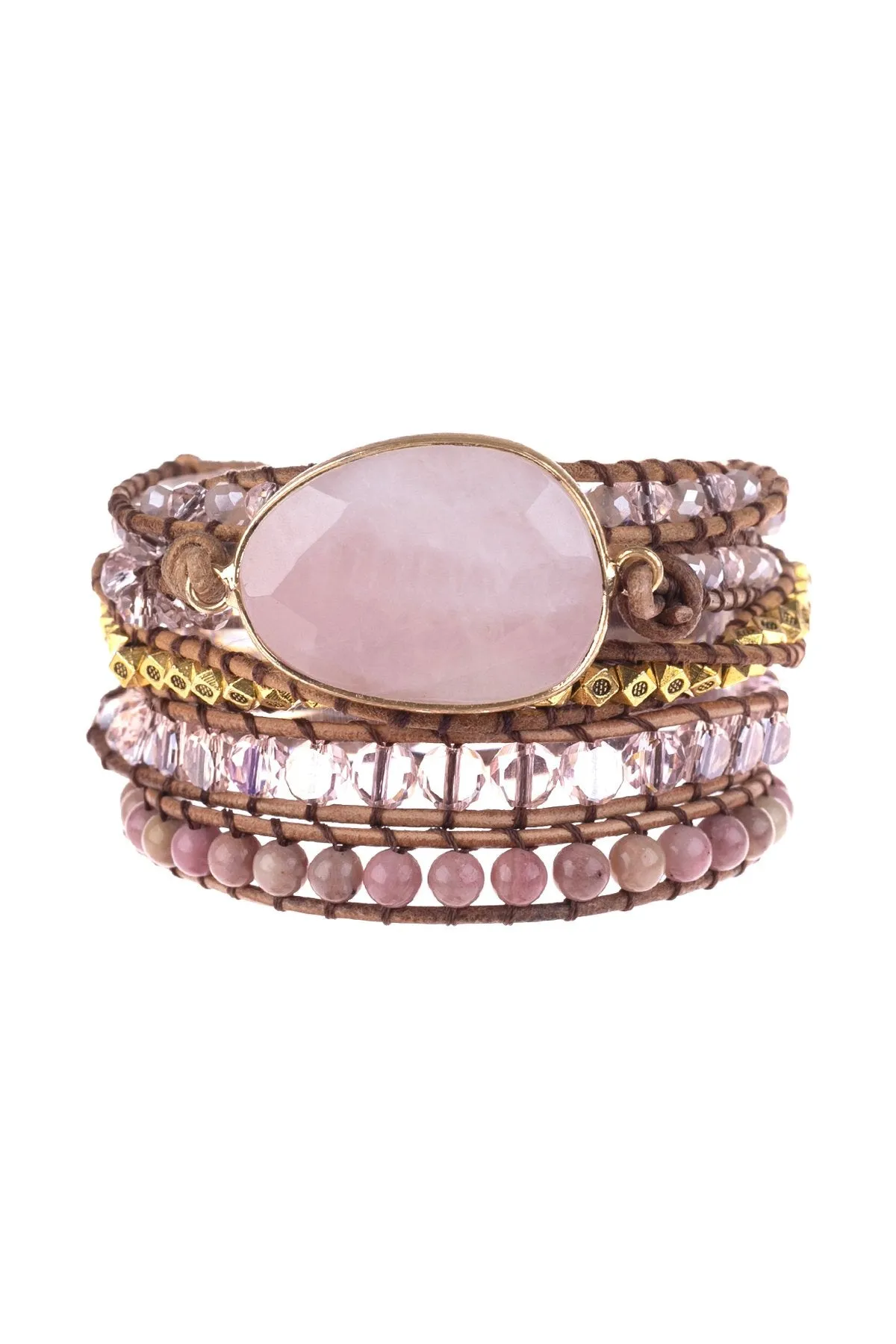 Hdb3031 - Natural Stone Charm Multibeads Bracelet