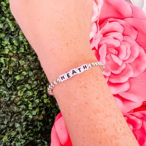 HEATH Bracelet - Silver Filled - White