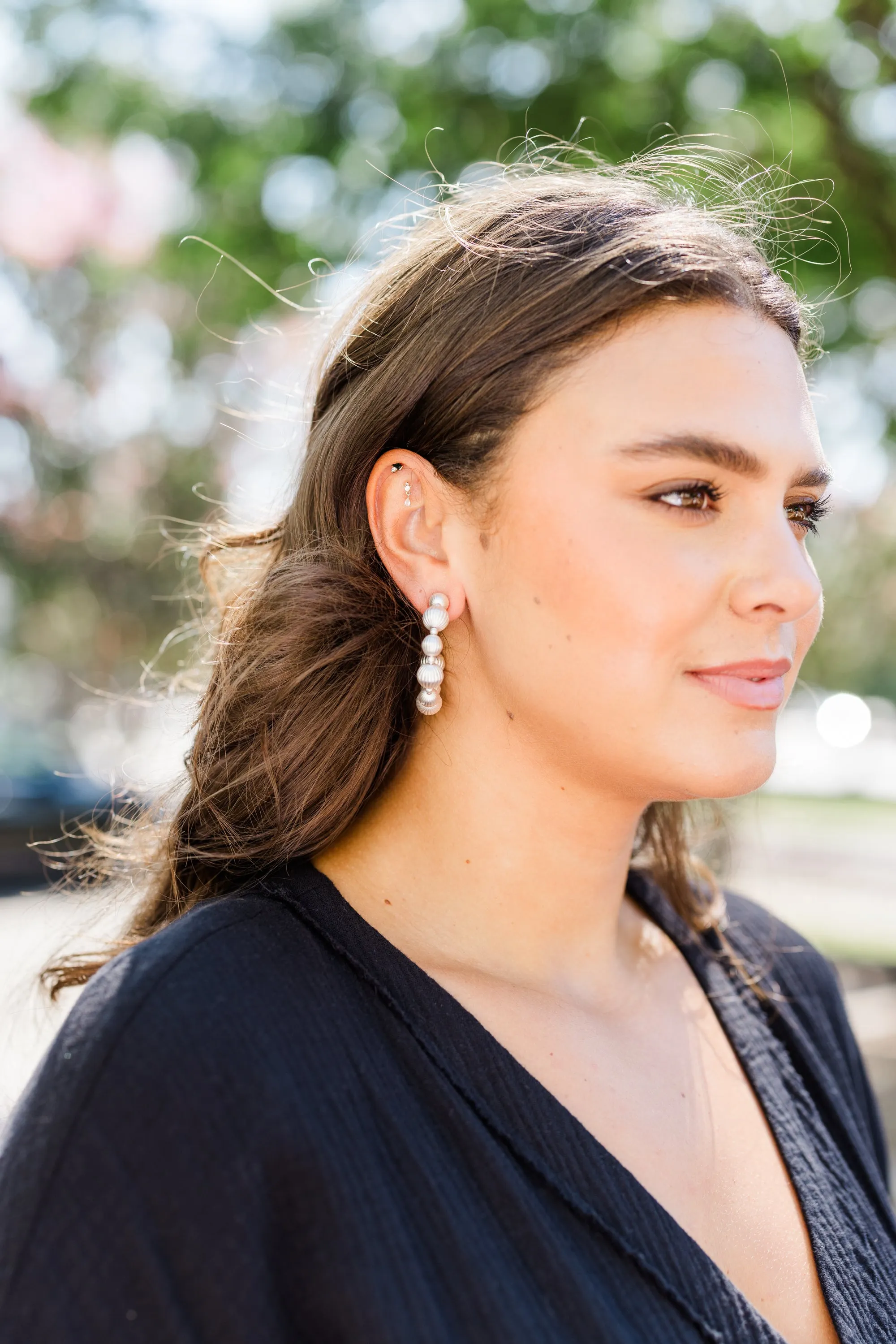 Home To My Lover Earrings, Silver