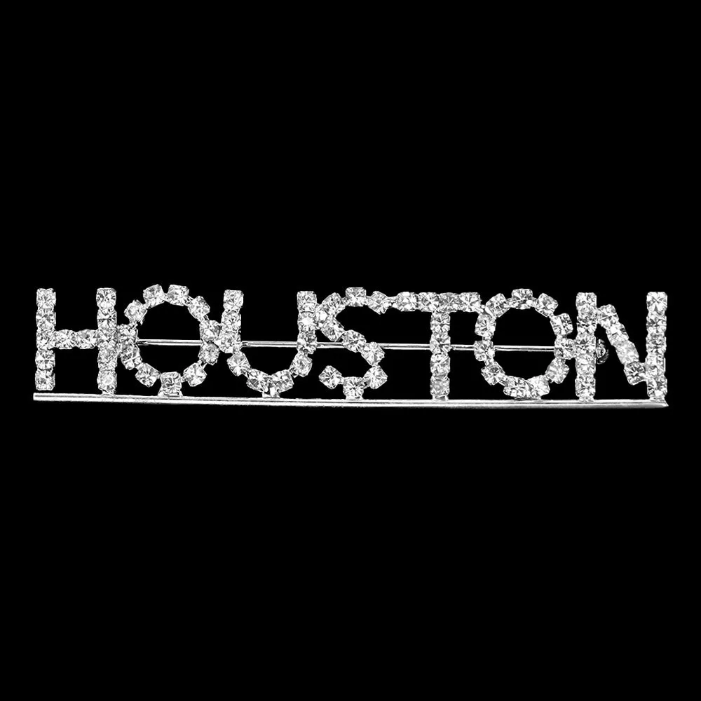 iLLASPARKZ Houston Rhinestone Pin Brooch