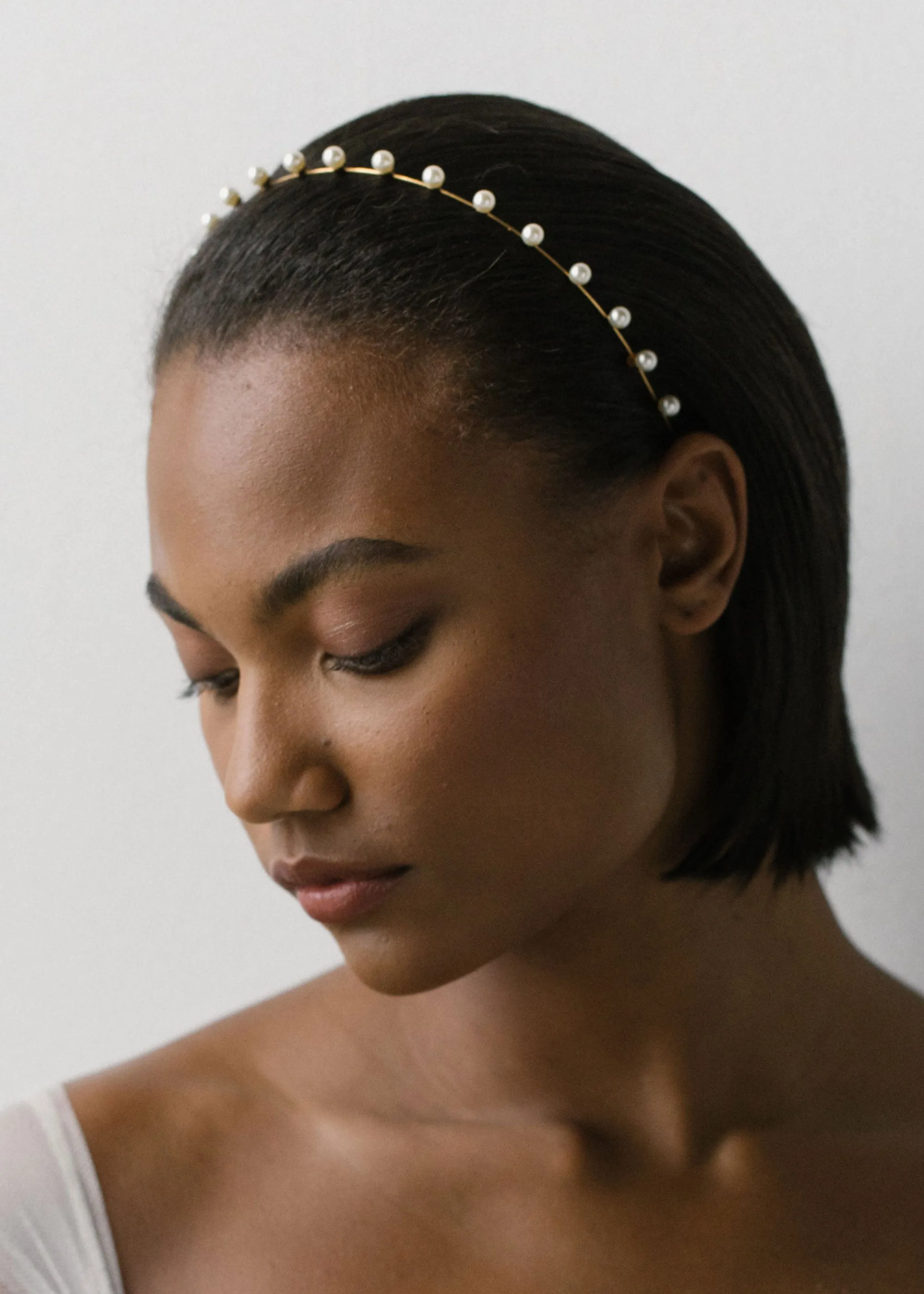 Iris Headband -- Pearl Gold