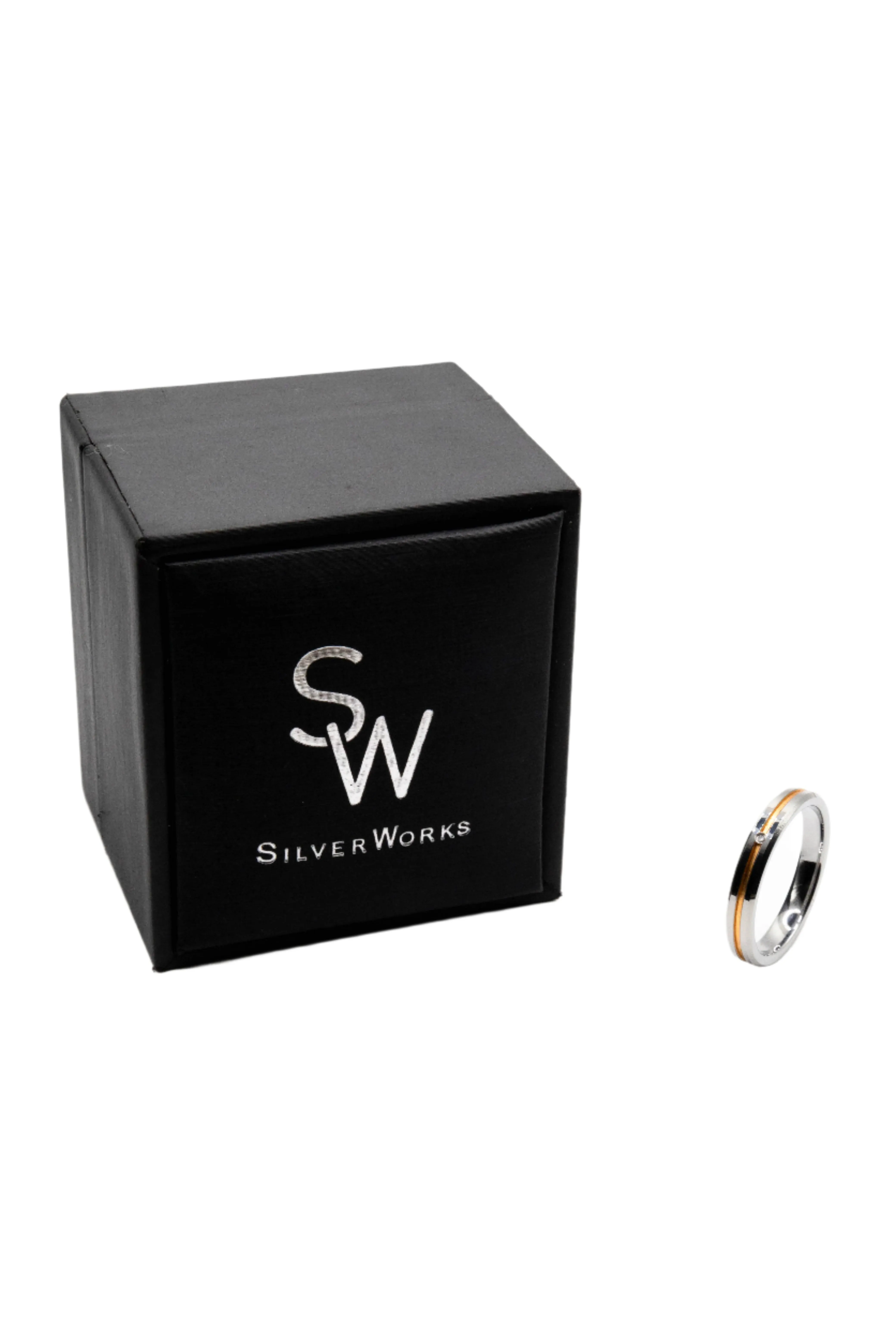 Izumi Two-Tone Tungsten Wedding Ring