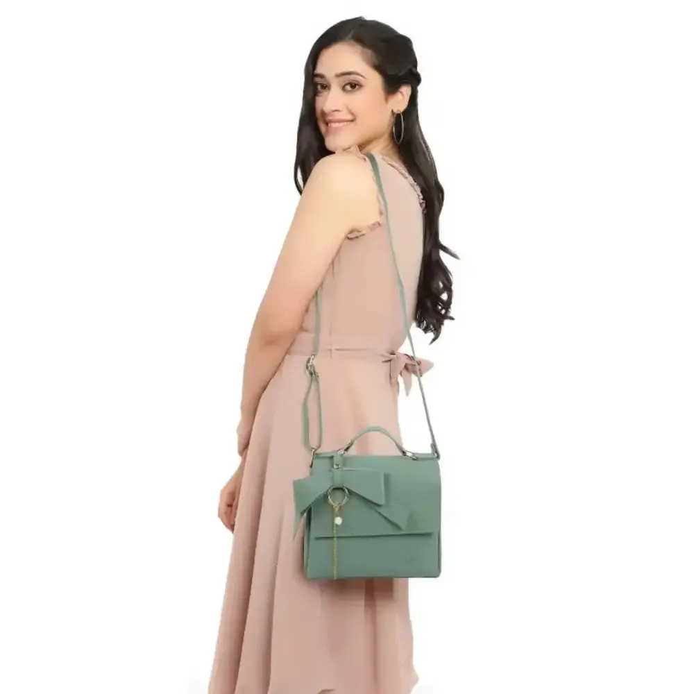 japkaur green color sling bag for women