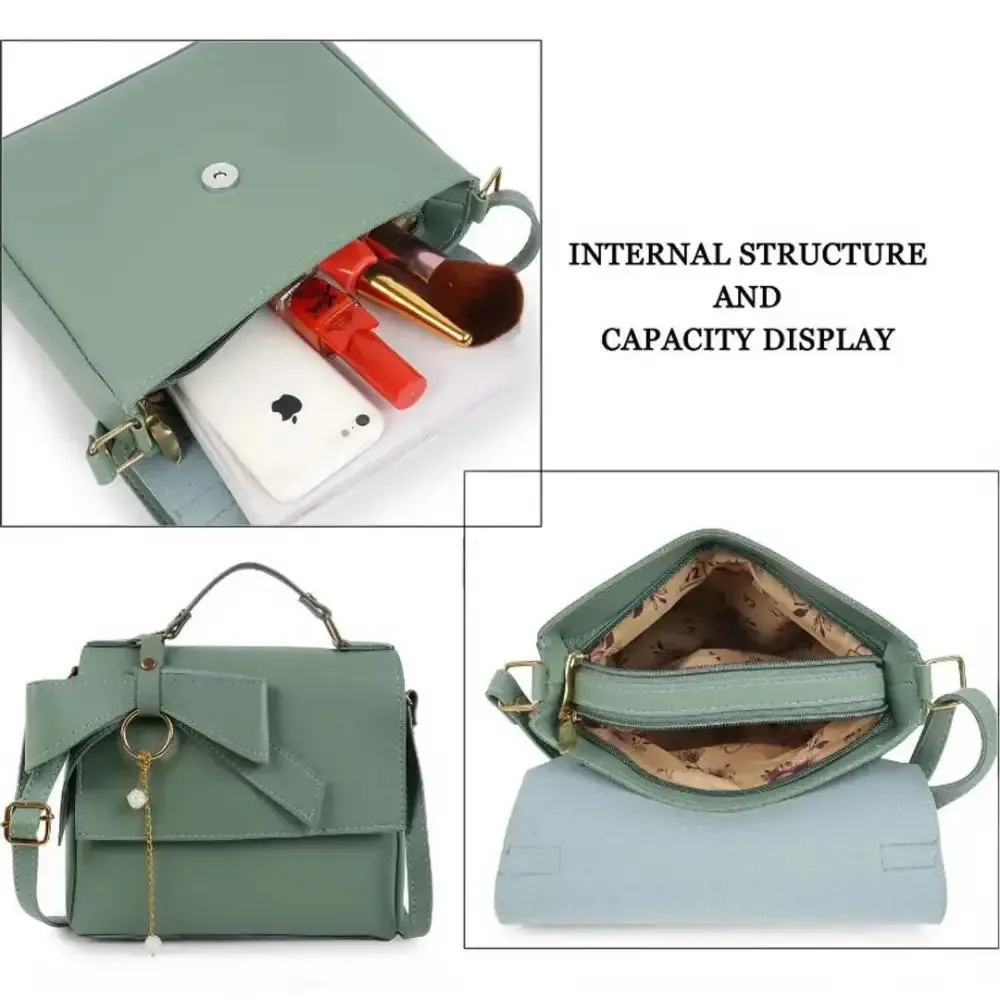 japkaur green color sling bag for women
