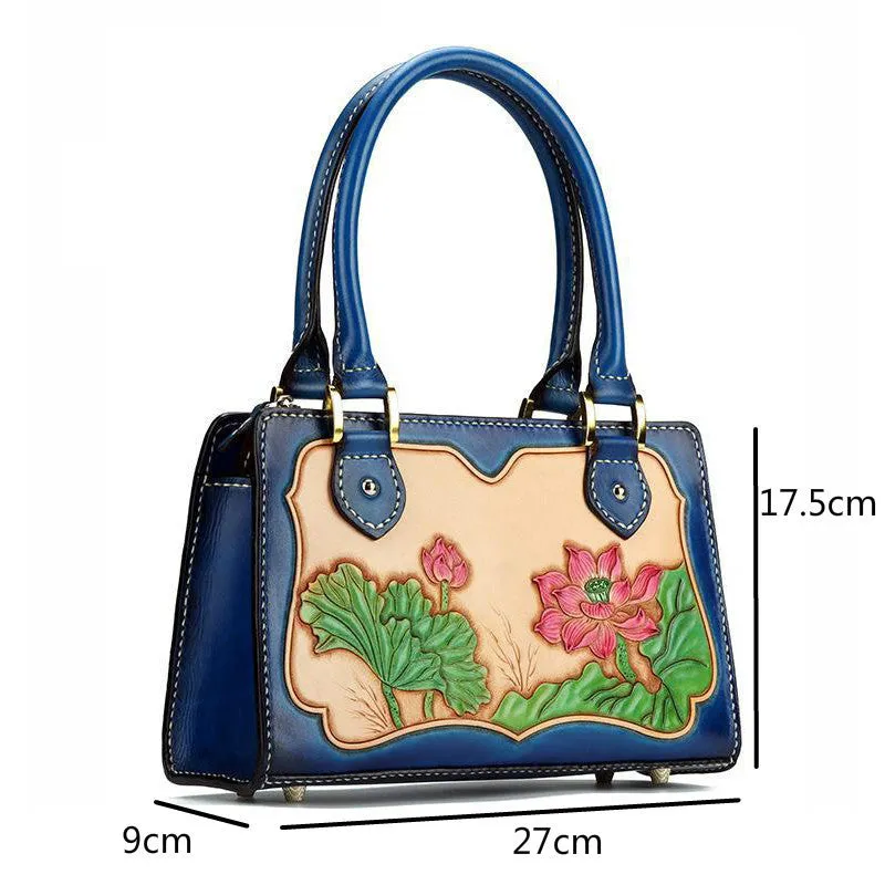 Jean  Retro-Handtasche im nationalen Stil aus veganem Leder