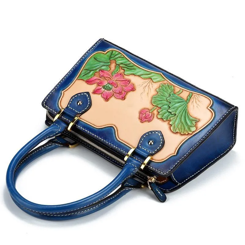 Jean  Retro-Handtasche im nationalen Stil aus veganem Leder