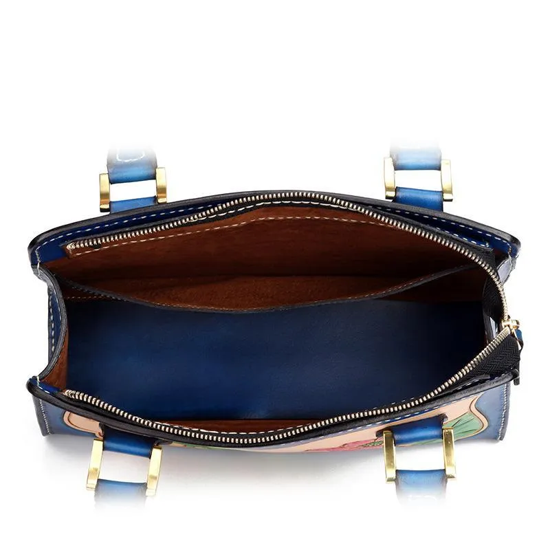 Jean  Retro-Handtasche im nationalen Stil aus veganem Leder