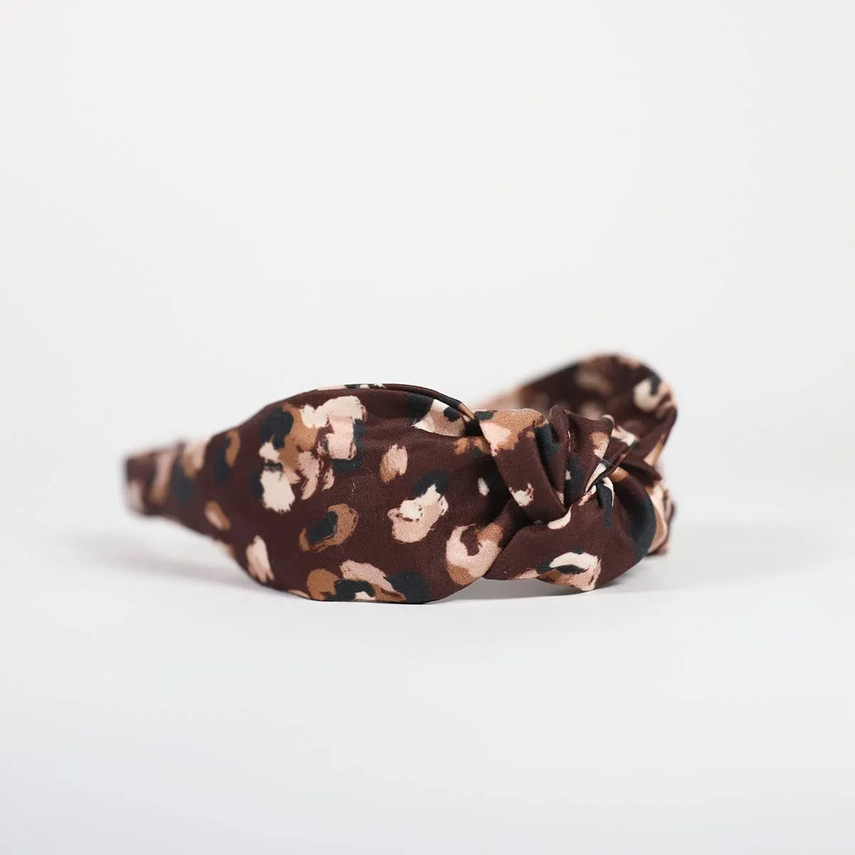 Knotted Headband for Women (Coffee Spot)