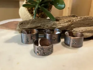 Love Letters Hand Stamped Cuff Ring (Multiple Styles/Colors)