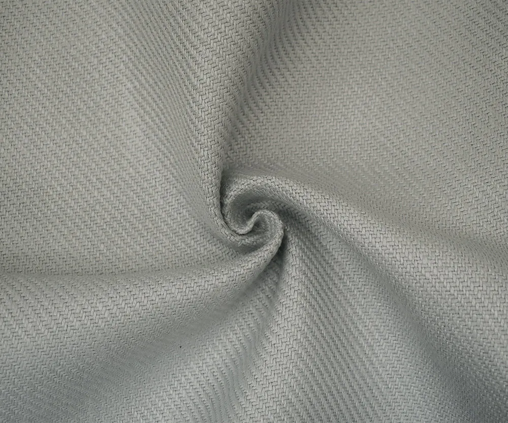 Mid Gray Moygashel Twill Irish Linen Solid Woven Home Decorating Fabric