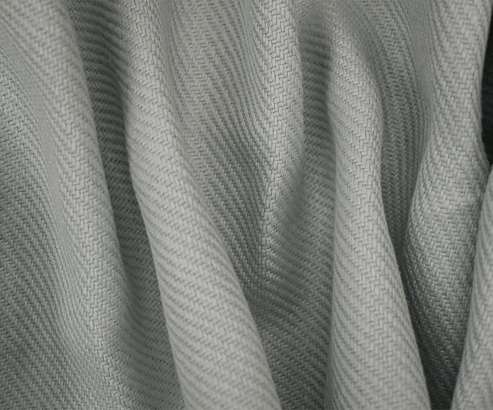 Mid Gray Moygashel Twill Irish Linen Solid Woven Home Decorating Fabric