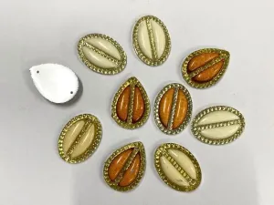 Multicolor Assorted 2 Hole Plastic Stone