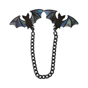 Mystic Bat Collar Clip Pins by Cherryloco