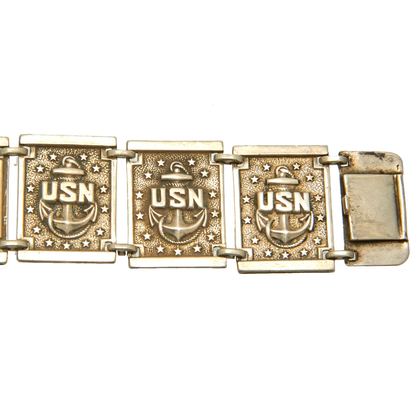 Original U.S. WWII Sterling Silver Sweetheart Bracelet Lot - US Navy & US Army Air Corps - 2 Bracelets