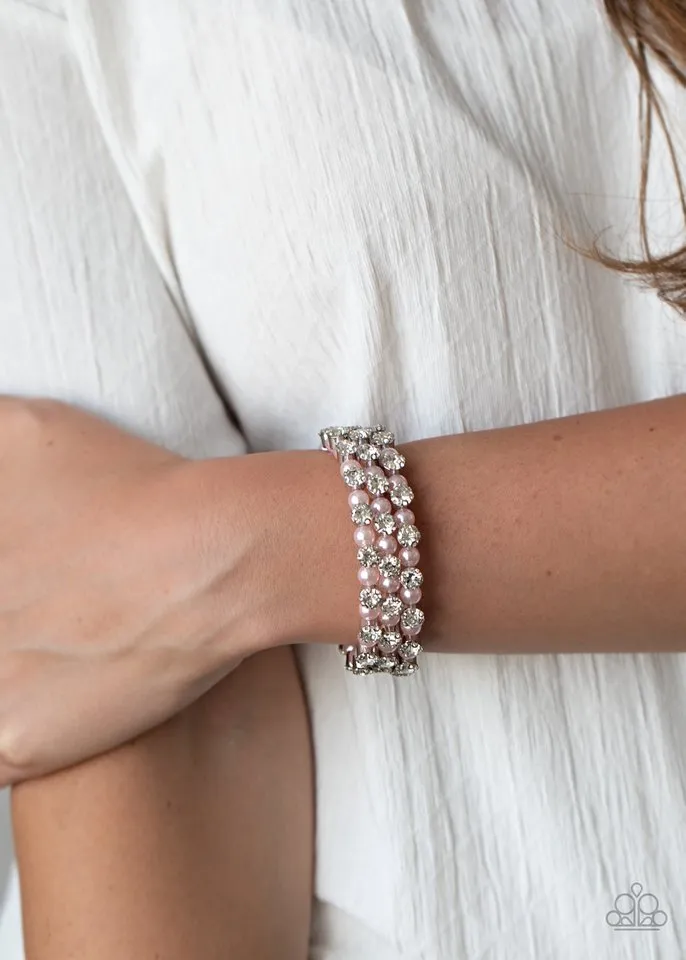 Paparazzi Bracelet ~ Metro Motif - Pink