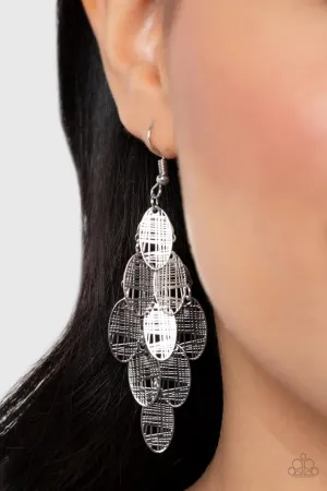 Paparazzi Earring ~ Cross It Off My List - Silver