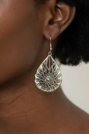 Paparazzi Earring ~ Icy Mosaic - Green
