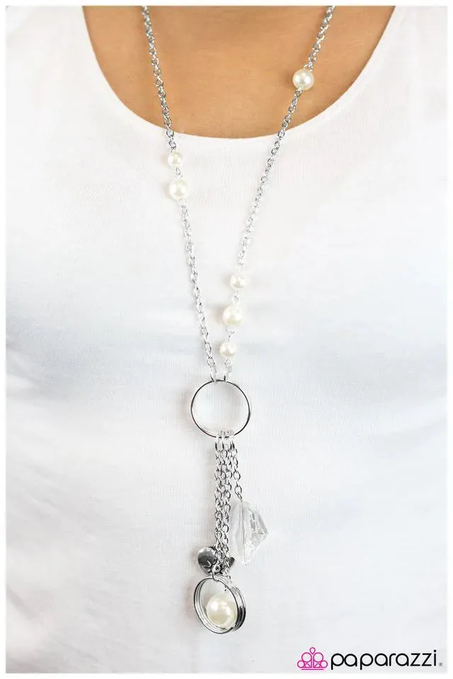 Paparazzi Necklace ~ Worked Like a Charm - White