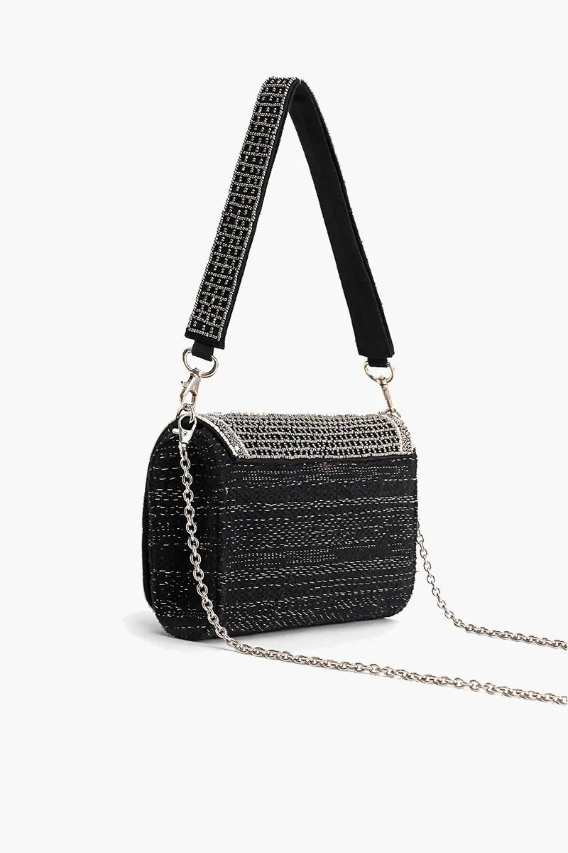 Pearl-Embellished Elegance Shoulder Bag