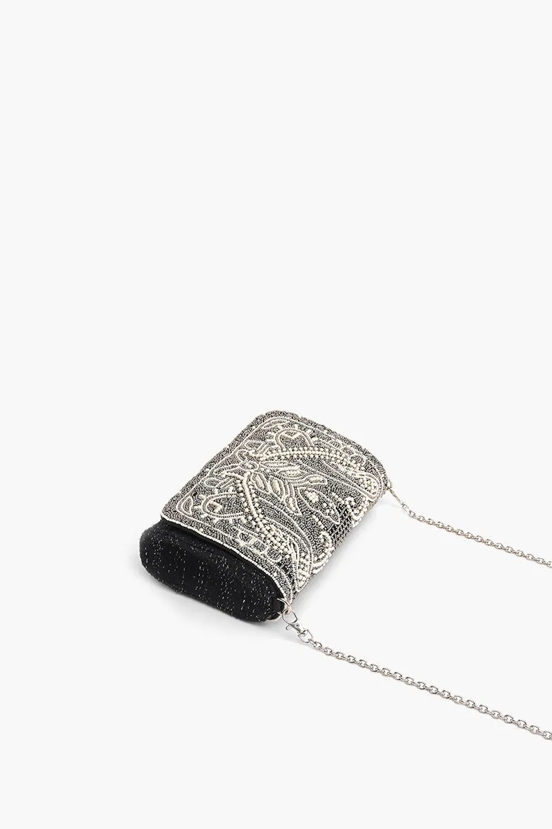Pearl-Embellished Elegance Shoulder Bag