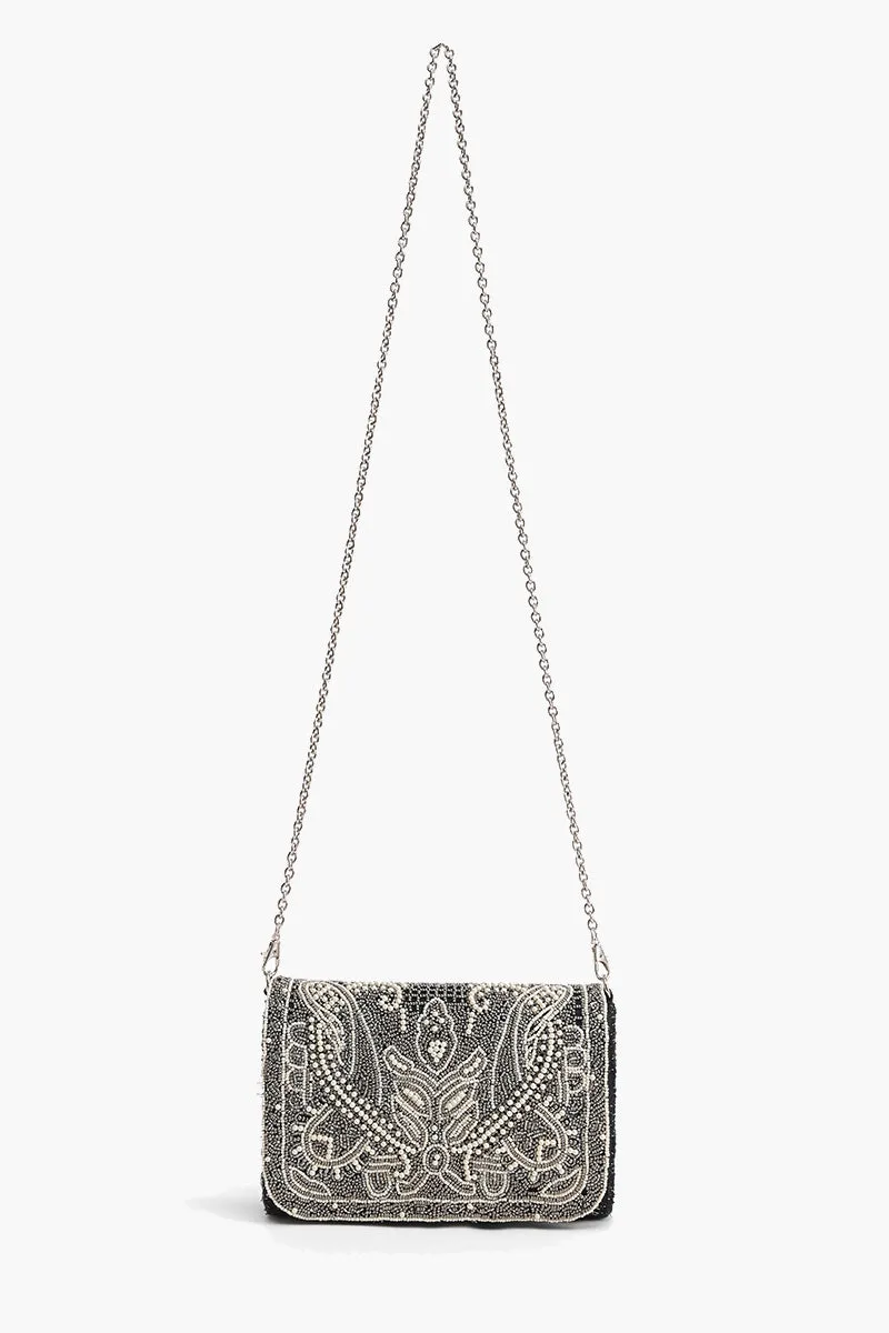 Pearl-Embellished Elegance Shoulder Bag