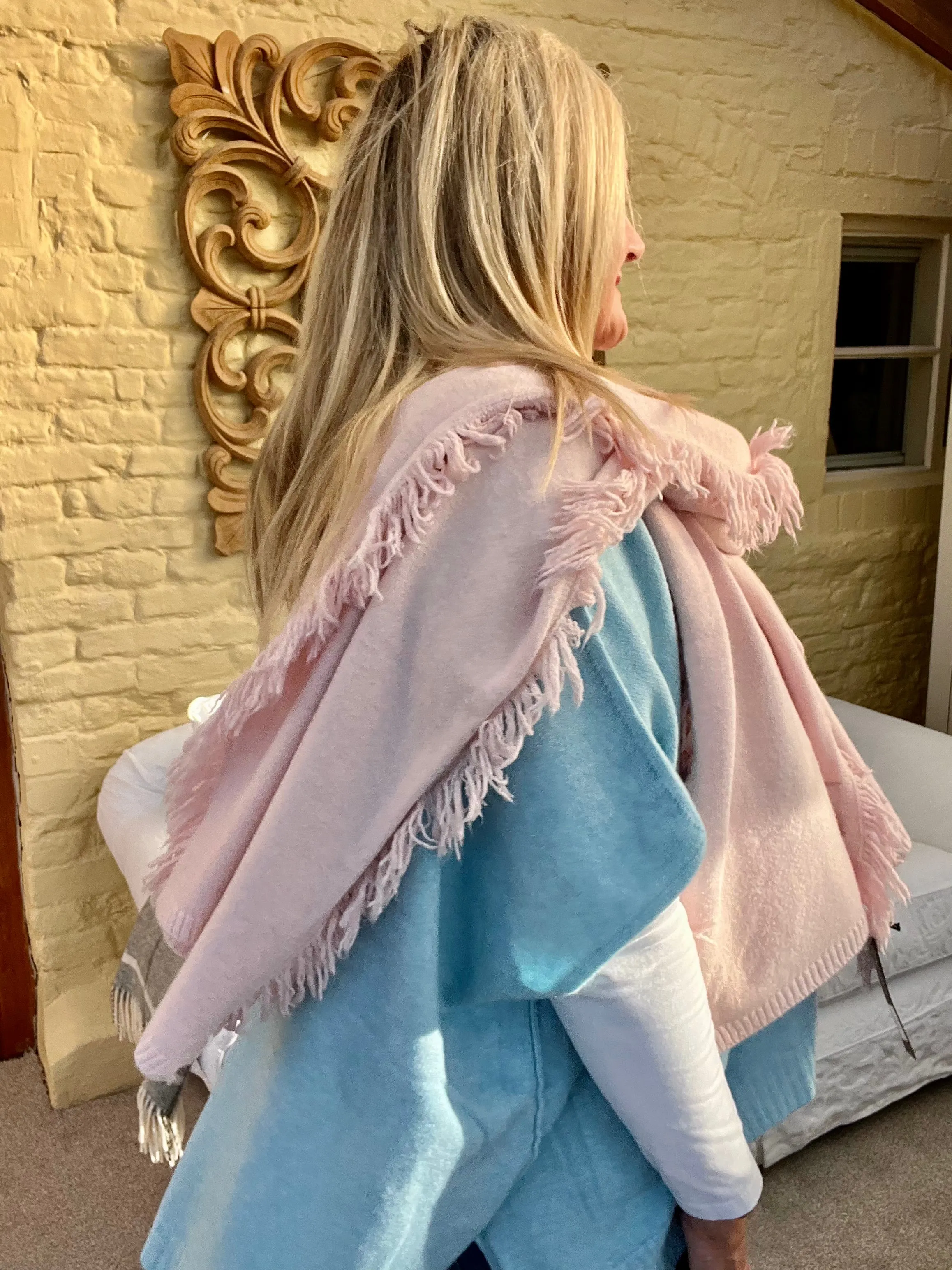 Portofino Fine Knitted Fringed End Long Scarf