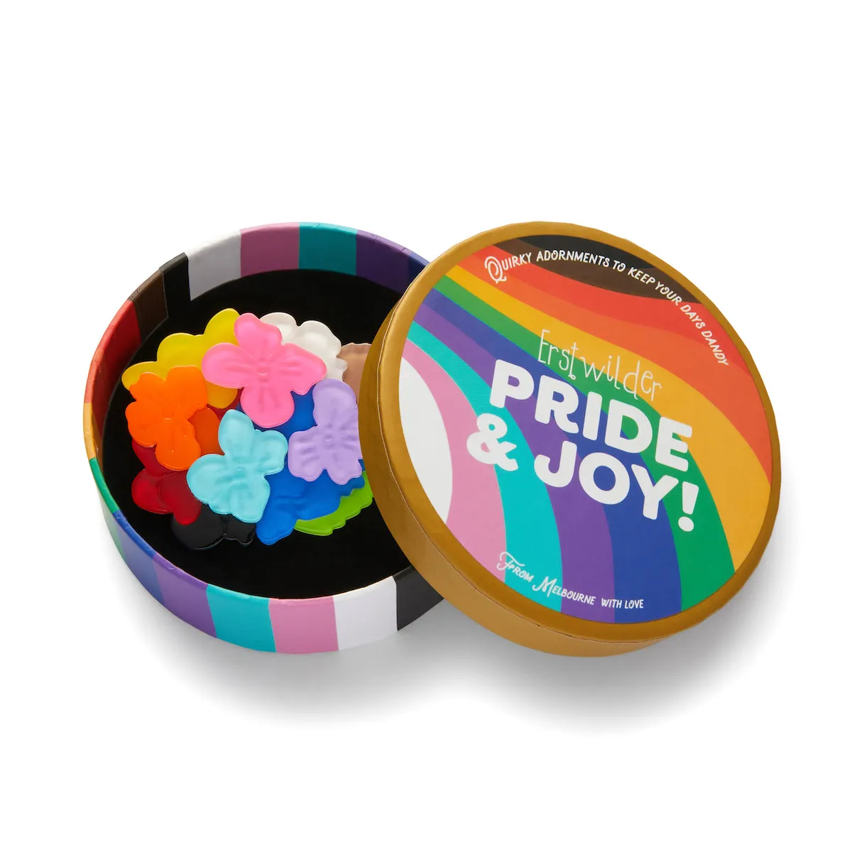 Pride & Joy Collection "Rainbow Heartfelt Hydrangea" Brooch