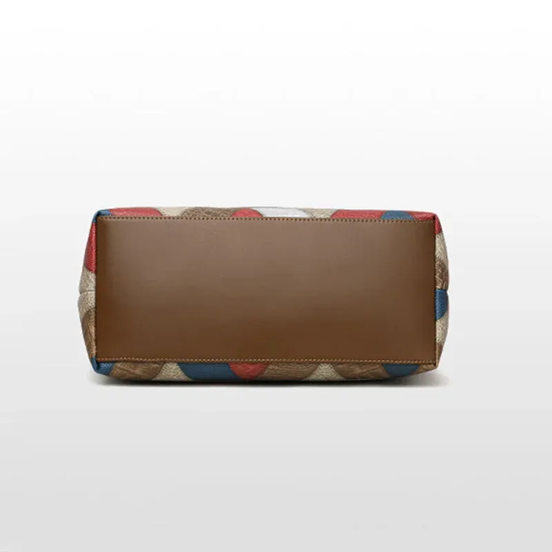PU Leather Patchwork Shoulder Bag