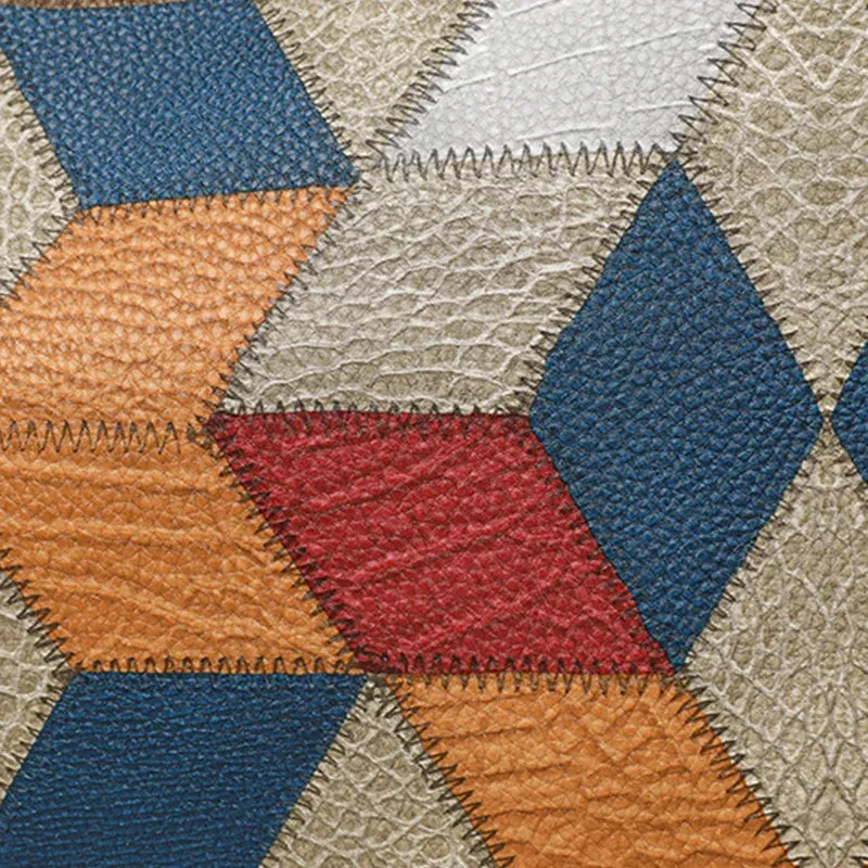 PU Leather Patchwork Shoulder Bag