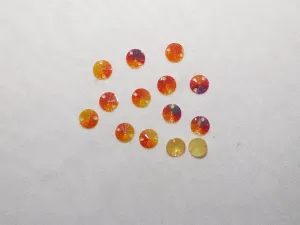 Rainbow Designer Circular Plastic Stones -  8 mm