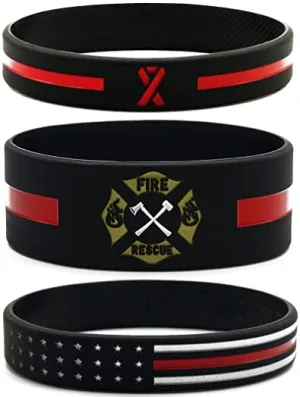 Red Line Rubber Bracelets
