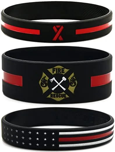 Red Line Rubber Bracelets