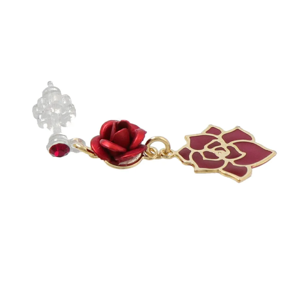Rose Drop Plastic Earrings